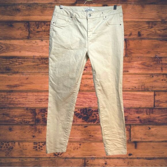 D. Jeans Cream Skinny Jeans Size 14 - Picture 1 of 4